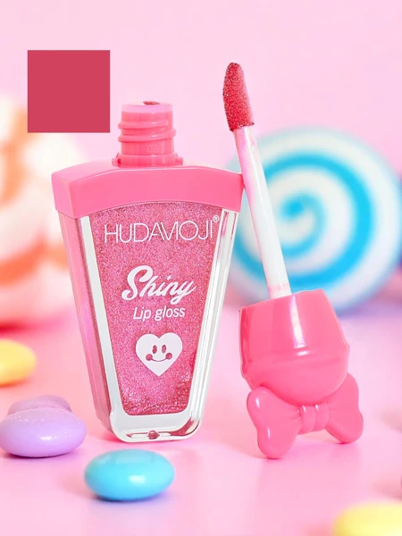 Блеск для губ с блестками, цвет Фуксия