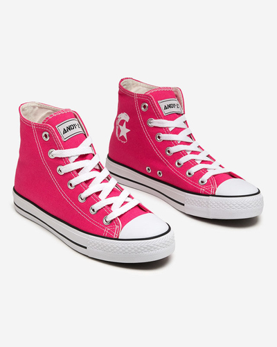 Women's dark pink Garet high sneakers - Footwear