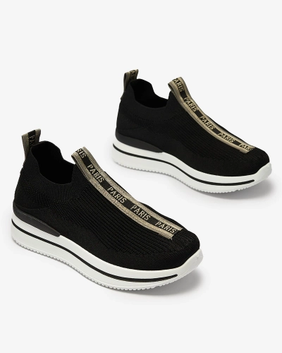 Женские спортивные туфли-слипы с надписью черного цвета Cerppa- Footwear