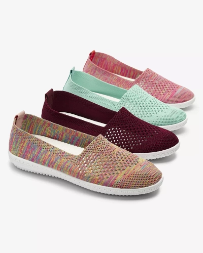 Maroon openwork fabric slip on sneakers Sadola - Footwear