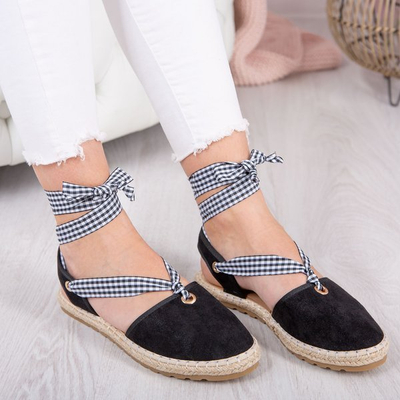 Black espadrilles with open heel Papavero - Footwear