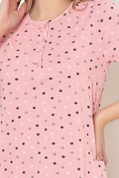 Royalfashion Sieviešu naktskrekls ar polka punktiņiem