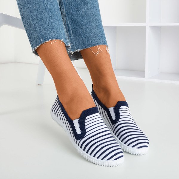 Navy blue slip-on sneakers Fyreo - Footwear 1