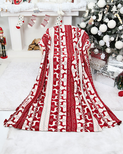 Royalfashion Christmas Blanket Bedspread 160x200