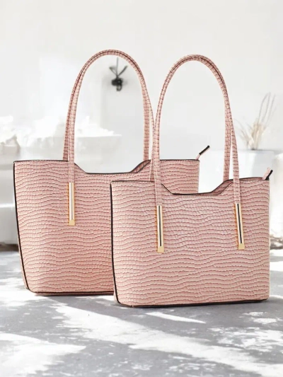 Royalfashion Double patent handbag for women with embossing