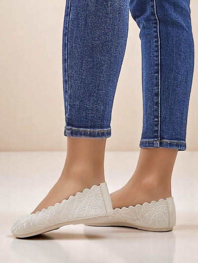 Royalfashion Ziedu raksta sieviešu baleta čībiņas Magerro