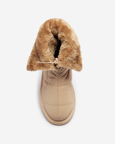 Light brown women's shoes a'la snow boots Amirfu- Footwear