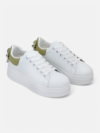 Royalfashion Women's platform sneakers with Ribbon Bow