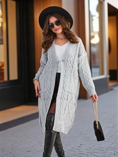 Royalfashion Women's knit poncho sweater