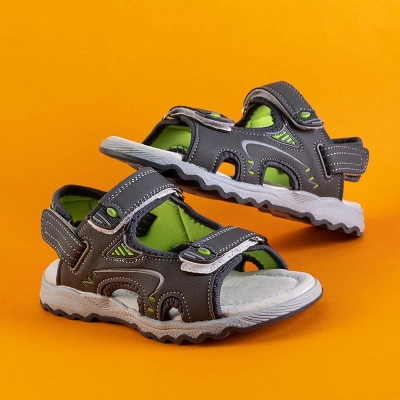 OUTLET Gray boys' Ararat velcro sandals - Footwear