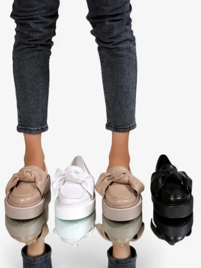 Royalfashion Элегантные женские мокасины с бантиком Ortto