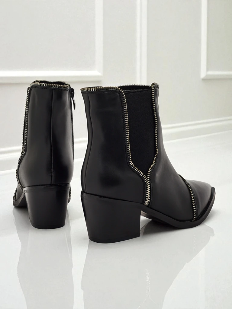 Women's Omen Glade Faux Leather Heeled Ankle Boots