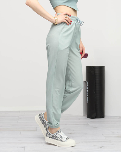 Ladies' mint tracksuits with a patch - Clothing