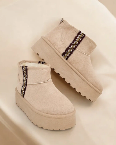 Royalfashion īsie sniega zābaki sievietēm Haluzi