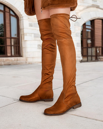 Royalfashion Sieviešu virsceļu slip-on zābaki Lianas