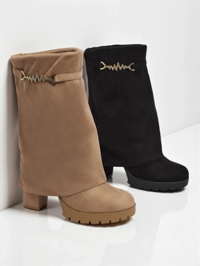 Flora Light Brown Elegant Autumn Ankle Boots