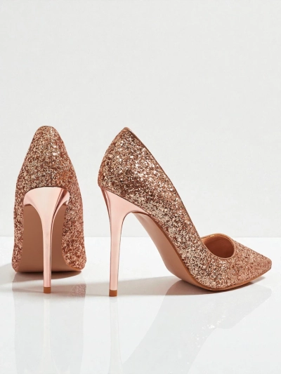 Zavrimea Women's Eco-Leather Glitter Pumps