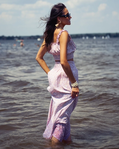 Royalfashion Женский цветочный розовый комплект