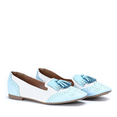 Niebieskie mokasyny stylizowane Stylisimea- Obuwie