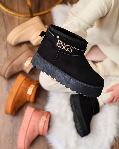 Royalfashion Pink women's a'la snow boots with Esgala embellishment