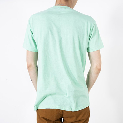 Men's green cotton t-shirt with print - Clothing