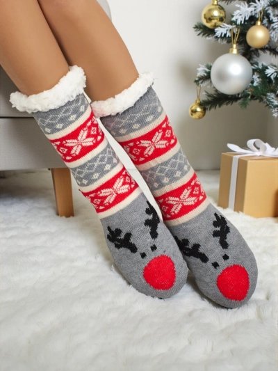 SnuggleJoy Festive Fleece Socks