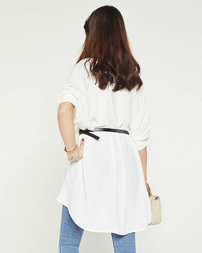 Women's white tunic shirt - Clothing