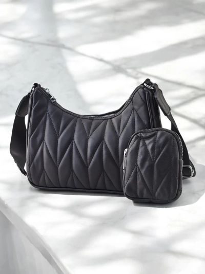 Royalfashion Mazs sieviešu quilted rokas soma ar maku