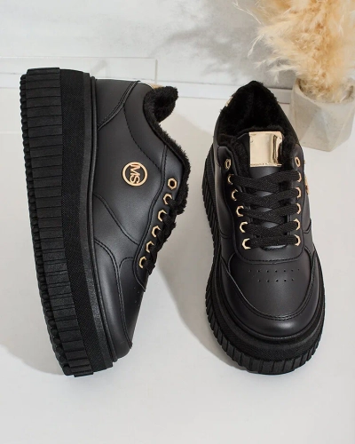 Royalfashion Warmed women's sneakers with fur Sofi