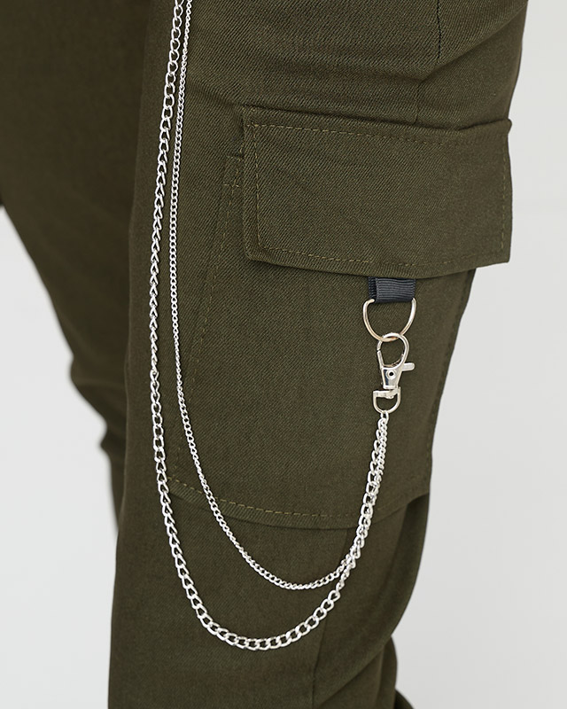 Zaļas izolētas cargo bikses ar kabatām - Apģērbs