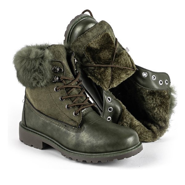 Green hiking boots with Sochi insulation - Footwear