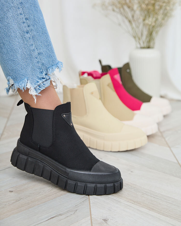 Royalfashion Черные женские высокие кеды Nexeri