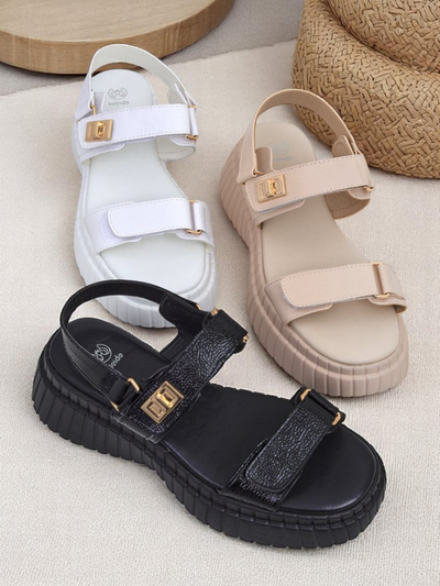 Royalfashion Women's sandals on a thicker sole Aganda