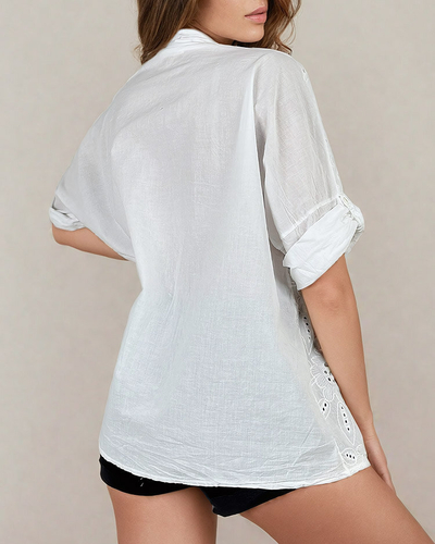 Royalfashion Women's oversize embroidered shirt