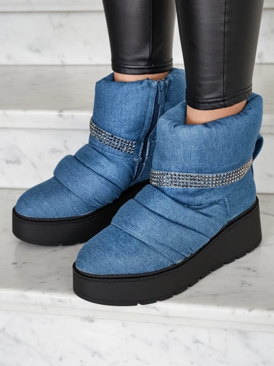 Royalfashion Women's wedge snow boots Renosi