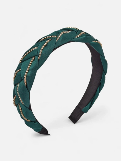 Royalfashion Braided Hairband with Cubic Zirconia