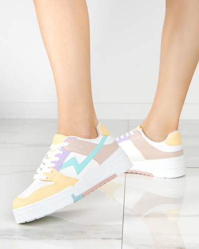 Yellow-pink women's sports shoes Tremsi sneakers - Footwear