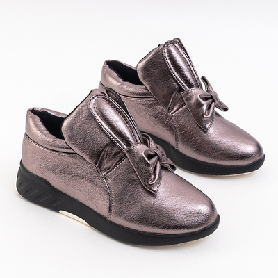 Graphite children's sports shoes with Elira decorations - Footwear