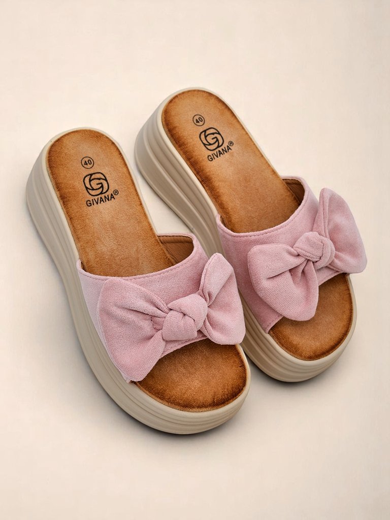 Royal Fashion Women's Platform Slides Givan