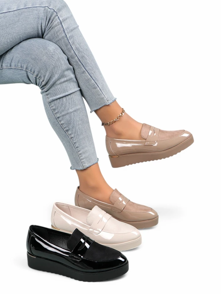 Royalfashion Женские лаковые мокасины Afidale