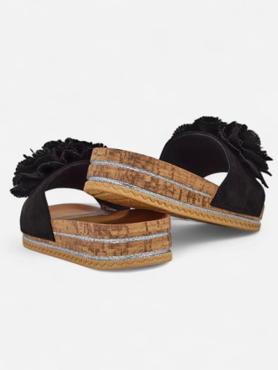 Royalfashion Women's sandals with flowers Focce