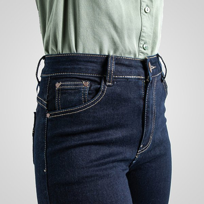 Navy high-waisted pants - Trousers 1