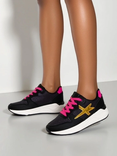 Royalfashion Women's Sneakers with Glitter Avenues