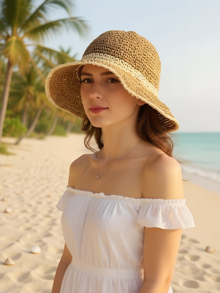 Royalfashion Women's straw hat Sun Bloom