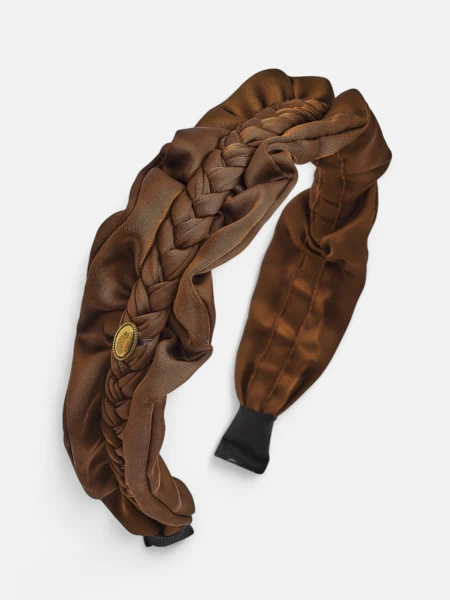 Royalfashion Opaska do włosów z pleceniem w warkocz i marszczeniami