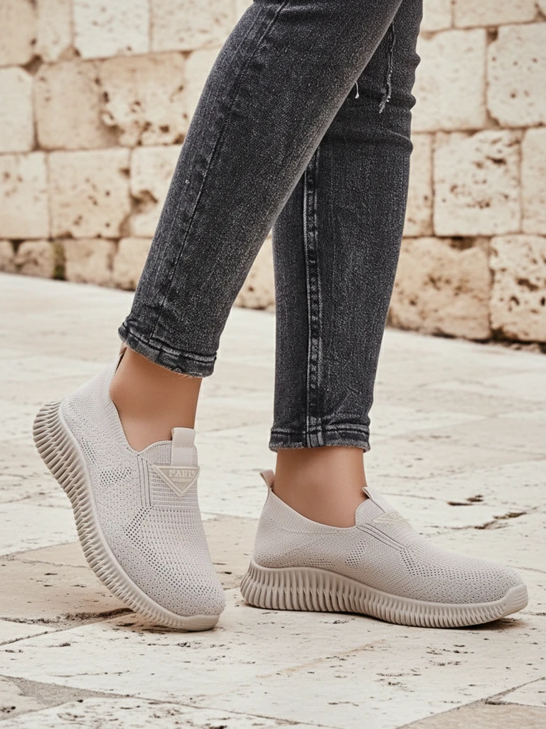 Royalfashion Slip-on fanm twal soulye espòtif Serra