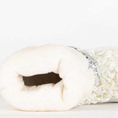 OUTLET White women's snow boots with decorative upper Porto- Footwear