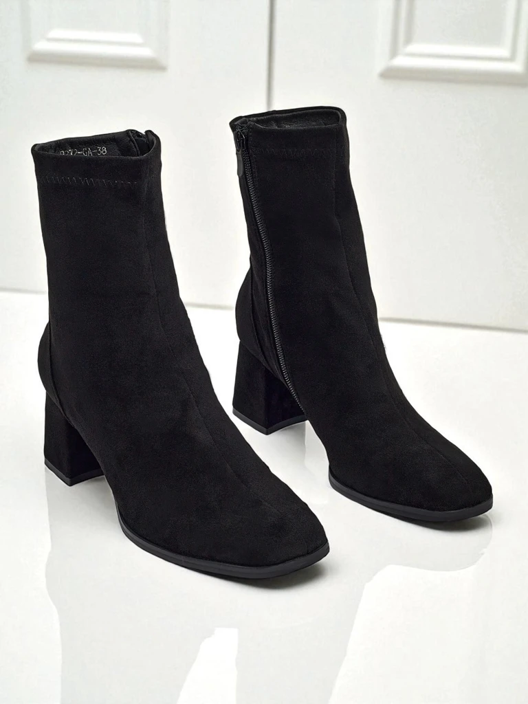 Women's Evron Faux Suede Block Heel Ankle Boots