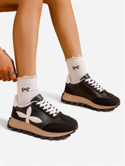 Royalfashion Women's sports sneakers on a thicker sole Aloqa