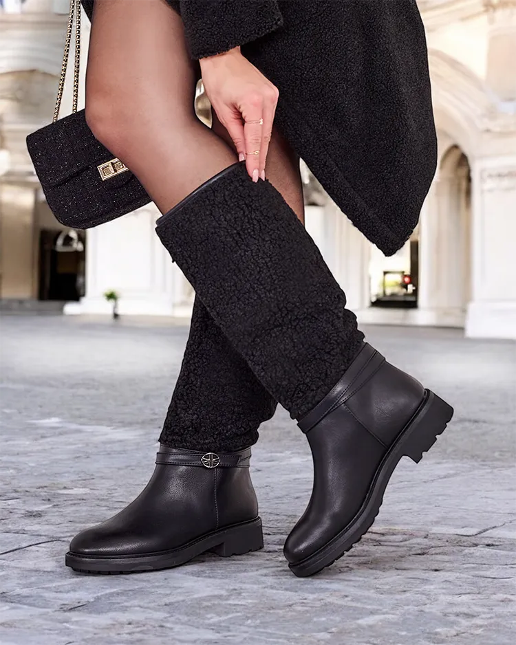 Женские сапоги без шнуровки Royalfashion Cozzue